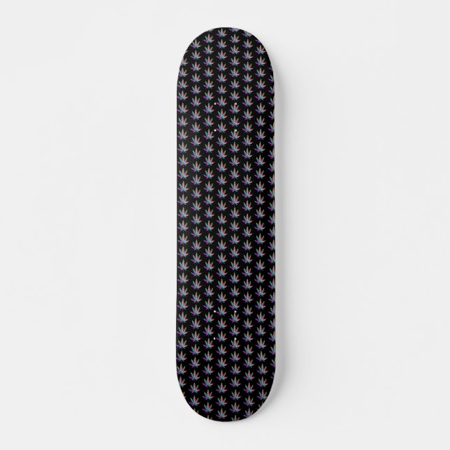 Leafy galaxy print skateboard (Front)