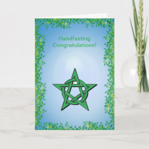 Leafy Glade Pagan Handfasting Congratulations Card
