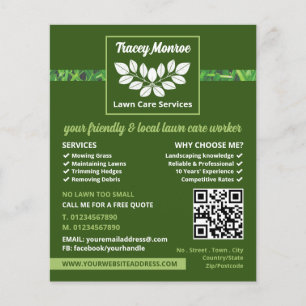 Leafy Grass Strip Design, Lawn Care Services Flyer