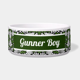 Leafy Green and White Tropical Print with Name