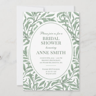 Leafy Green Bridal Shower Invitations