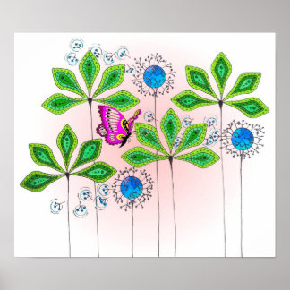 Leafy Green_Butterfly Poster