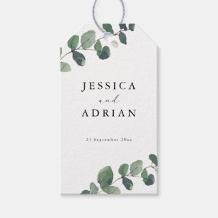 Leafy Green Elegance Wedding Gift Tags
