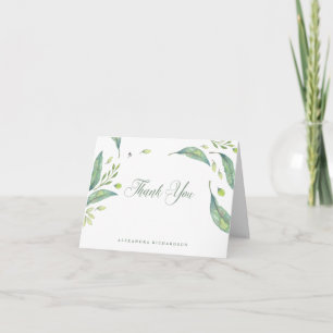 Leafy Green Watercolor Thank You