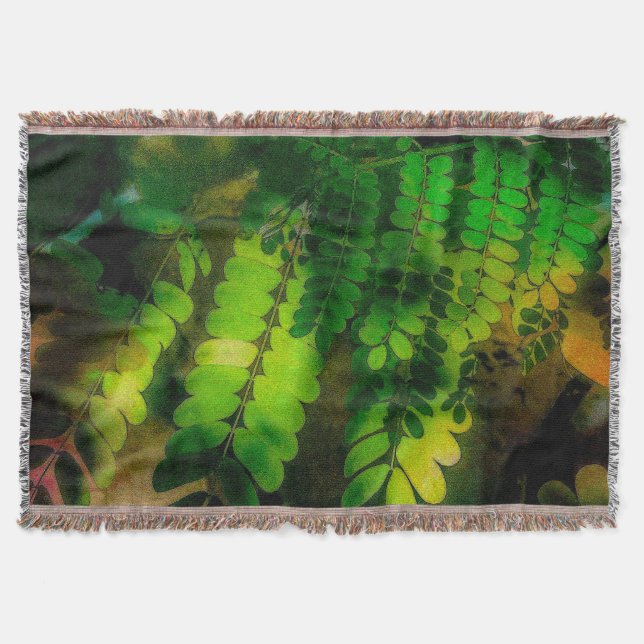Leafy Greens Throw Blanket (Front)