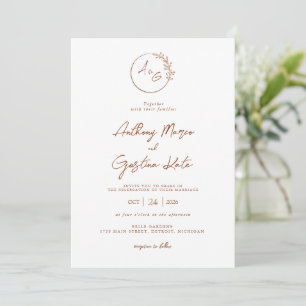 Leafy Invitation, Size: 5" x 7" Invitation