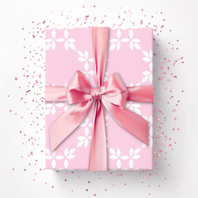 Leafy Lattice in Pink Wrapping Paper (Creator Uploaded)