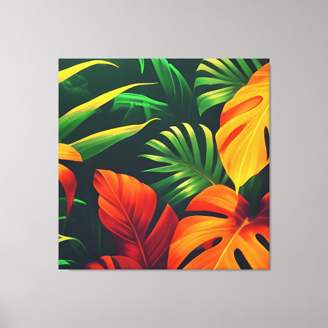 LEAFY LEAVES NATURE GARDEN CANVAS PRINT (Front)