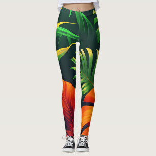 LEAFY LEAVES NATURE GARDEN LEGGINGS