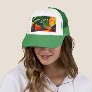 LEAFY LEAVES NATURE GARDEN TRUCKER HAT