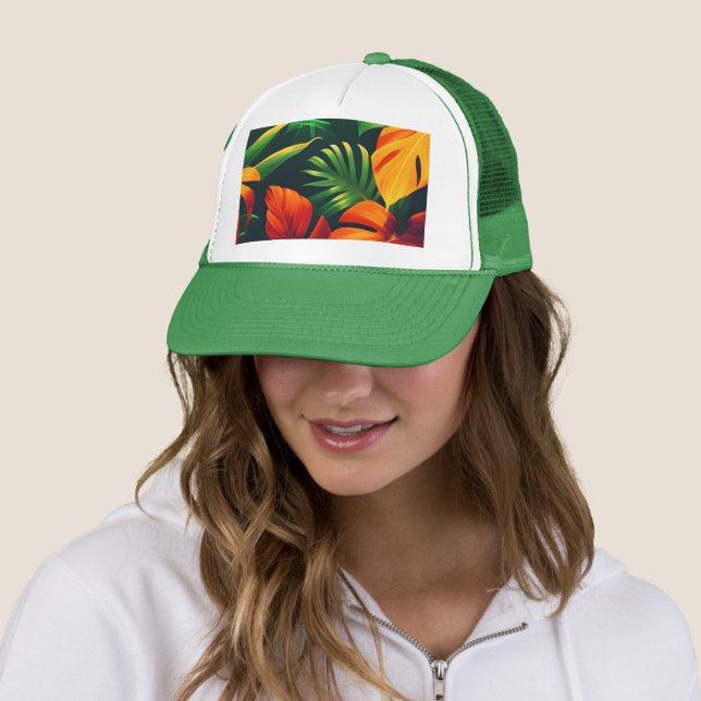 LEAFY LEAVES NATURE GARDEN TRUCKER HAT (In Situ)
