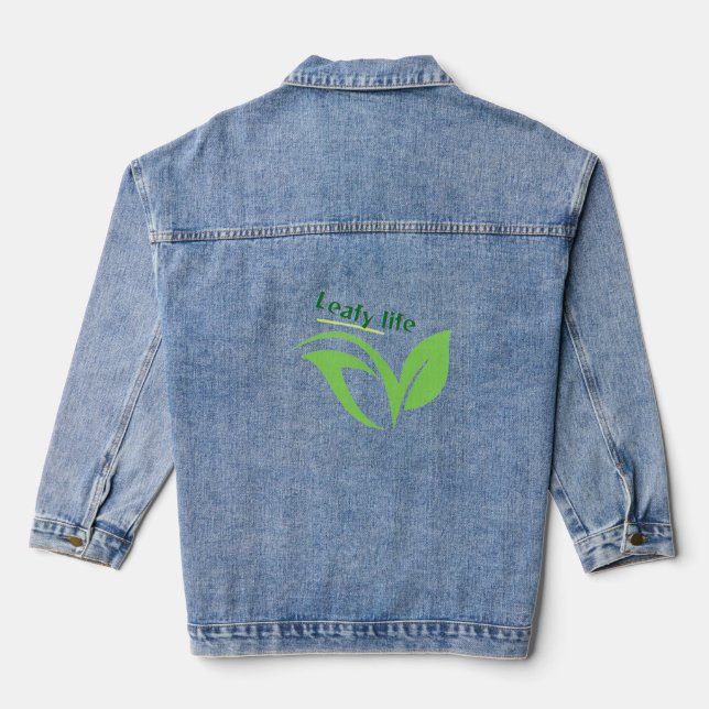 Leafy life denim jacket (Back)