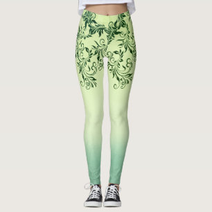 Leafy lime green dream leggings