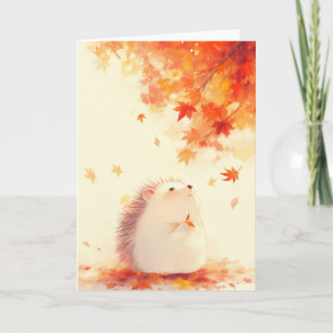 Leafy Little Hedgehog Card