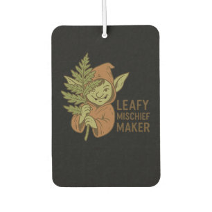 Leafy Mischief Maker - Cute Goblin Forest Creature Car Air Freshener