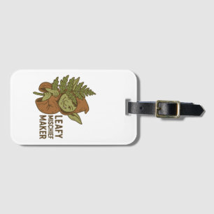 Leafy Mischief Maker - Cute Goblin Forest Creature Luggage Tag