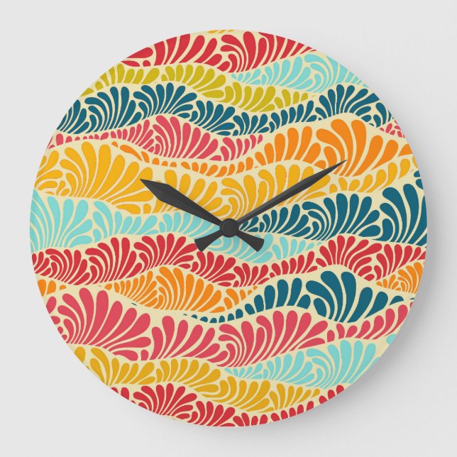 Leafy Mosaic Large Clock (Front)