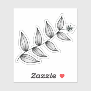 Leafy Plant Botanical Solomon's Plume Sticker