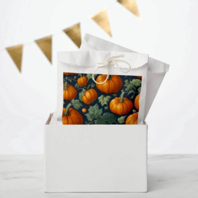 Leafy Pumpkin Patch Favour Bags (Favor Bag Dimensions: 5.75”x8” sold in sets of 50. 
)