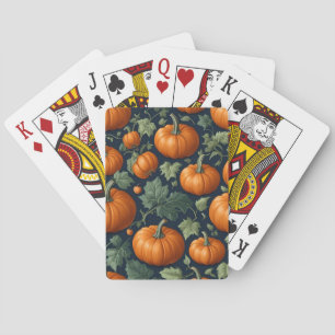 Leafy Pumpkin Patch Playing Cards