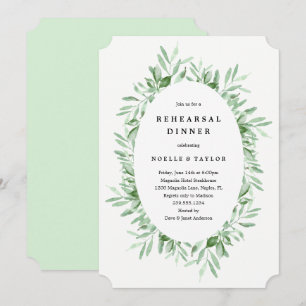 Leafy Rehearsal Dinner Invitation