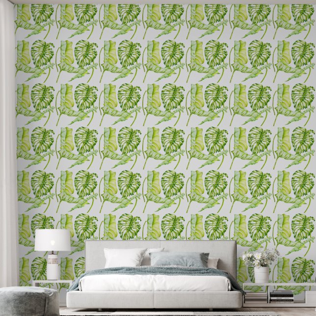Leafy Sculptures on a  Wallpaper (Bedroom)