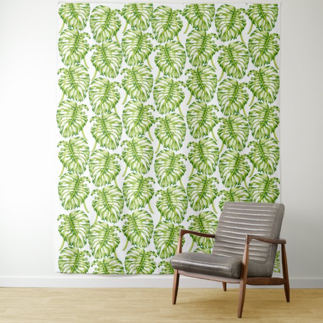 Leafy Sculptures on Tapestry (B) (In Situ)