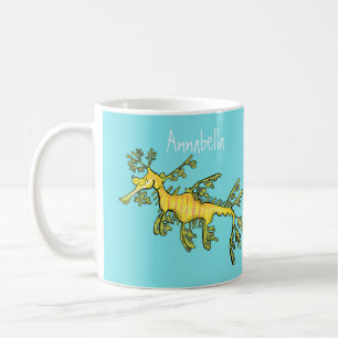 leafy sea dragon cartoon mug