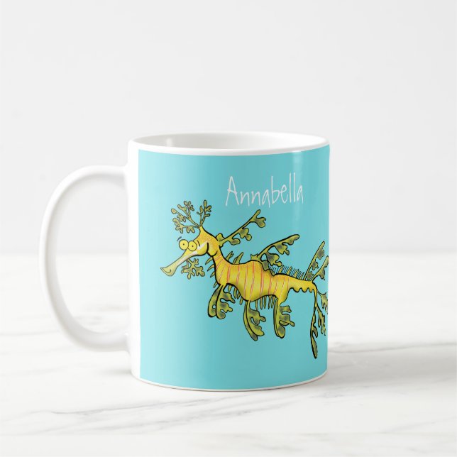 leafy sea dragon cartoon mug (Left)