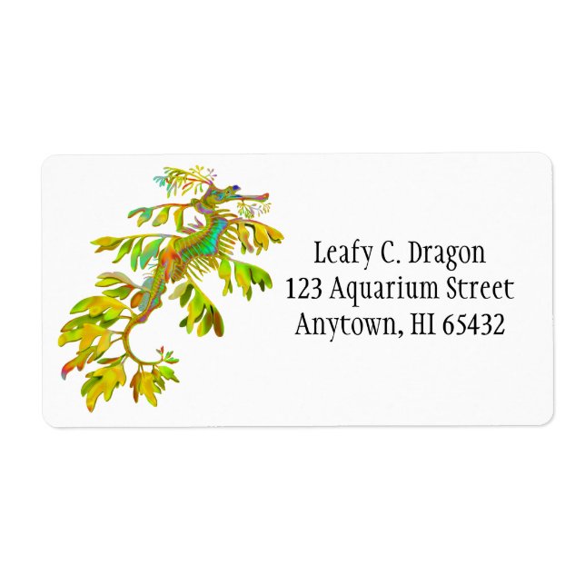 Leafy Sea Dragon Customisable Label (Front)