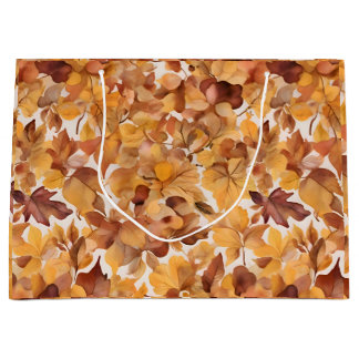 Leafy Shades Of Colour Pattern Design Gift Bag