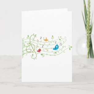 Leafy Staff Line Greeting Cards