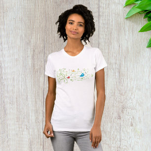 Leafy Staff Line Womens T-Shirt