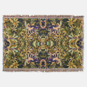 Leafy Tapestry Throw Blanket