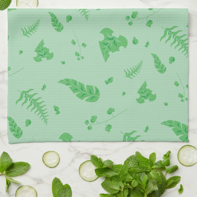 Leafy Tea Towel (Folded)