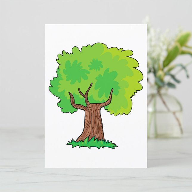 Leafy Tree Green Leaves Invitation (Creator Uploaded)