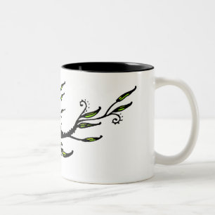 Leafy Two-Tone Coffee Mug
