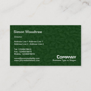 Leafy Undergrowth Texture - Dark Green Business Card