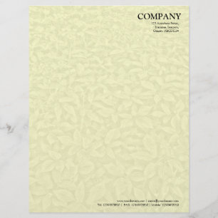 Leafy Undergrowth Texture - Pale Yellow Letterhead