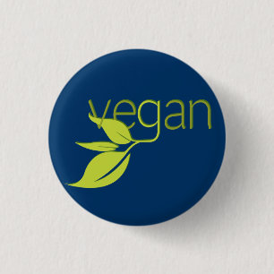 Leafy Vegan 3 Cm Round Badge