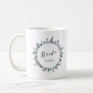 Leafy Watercolor   Bride Coffee Mug