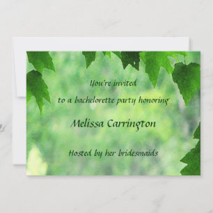 Leafy Wedding Bachelorette Party Invitation