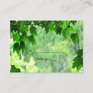 Leafy Wedding Escort Card