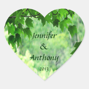 Leafy Wedding Stickers