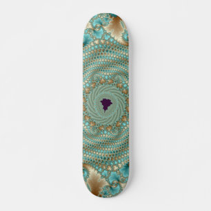 Leafy Whorls Fractal Skateboard