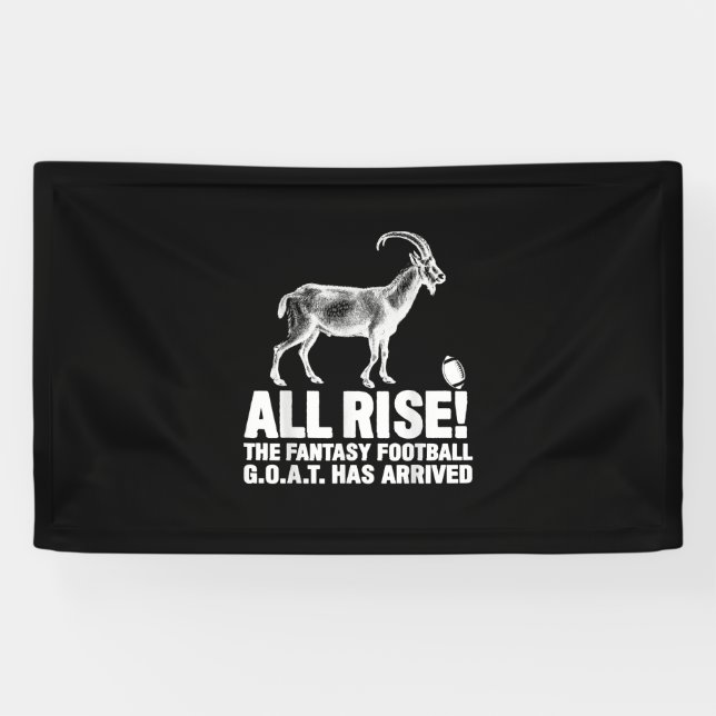 League Champion Fantasy Football Goat Gift Banner (Horizontal)