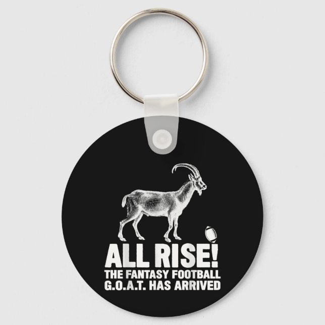 League Champion Fantasy Football Goat Gift Key Ring (Front)