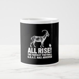 League Champion Fantasy Football Goat Gift Large Coffee Mug