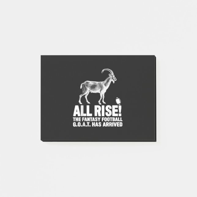 League Champion Fantasy Football Goat Gift Post-it Notes (Front)