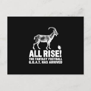 League Champion Fantasy Football Goat Gift Postcard